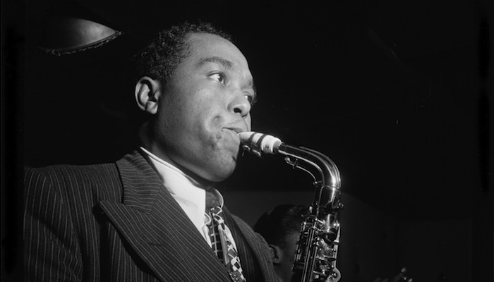 A portrait of Charlie Parker, 1947.