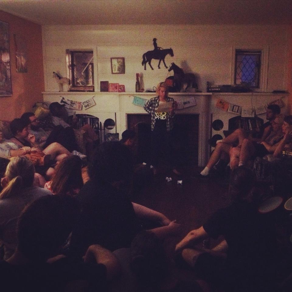 Hannah Roe reading//photo by Alyssa Rorke